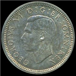 1942 Britian 3p Silver MS64 Scarce (COI-8816)
