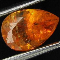 1.3ct Mandarin Fire Orange Clinohumite Pear (GEM-43982)