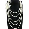 5 Strand Chinese Baroque Pearl Necklace  (JEW-2201)