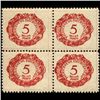 1920 Liechtenstein 5h Postage Due 4 Block Error (STM-0452)