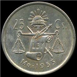 1953 Mexico 25c MS65+ (COI-10066)