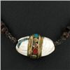 Image 2 : Tibet Shell Agate Bead Nickel Necklace (JEW-3272)
