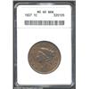 Image 1 : 1837 1C Medium Letters MS60 Brown ANACS....