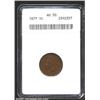 Image 1 : 1877 1C AU50 ANACS.  The glossy chocolate-...