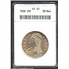 Image 1 : 1838 50C XF45 ANACS. The golden-gray patin...