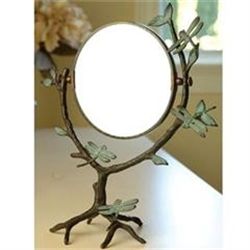 Dragonfly On Branch Table Mirror