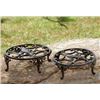 Image 1 : Fleur De Lis Plant Stands - Set Of Two