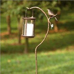 Bird Lantern Garden Stake