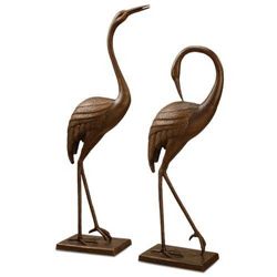 Graceful Garden Crane Pair