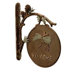 Pinecone Welcome Sign