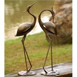 Stylized Garden Heron Pair