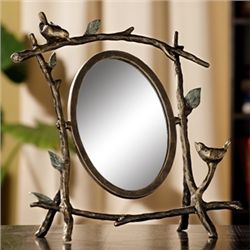 Bird On Branch Mirror