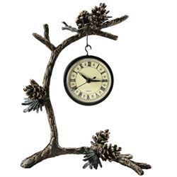 Pinecone & Branch Clock