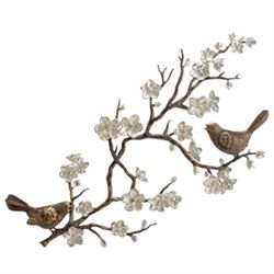 Birds & Cherry Blossom Wall Sculpture