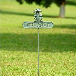 Romeo Frog Welcome Sign