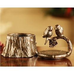 Love Birds On Branch Trinket Box