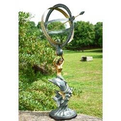 Mermaid & Dolphin Armillary