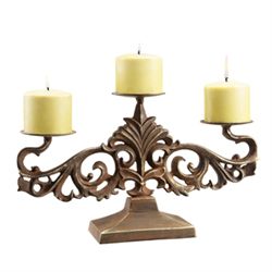 Fleur De Lis Pillar Candelabra