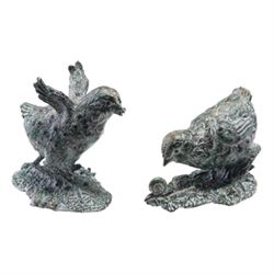 Pair Bird Sculptures