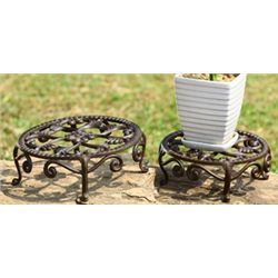 Nested Flower Plant Stands - Set Of 2