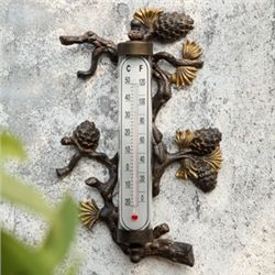 Pinecone Wall Mount Thermometer