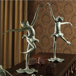 Ballet Frog Figurines - Pair