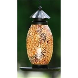 Amber Glass Bird Feeder