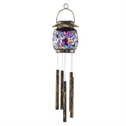 Pink Mosaic Glass Windchime