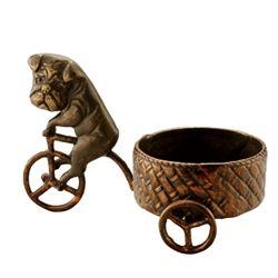 Bicycle Bulldog Pillar Candleholder