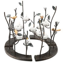 Birds & Branches Circular Candle Holder