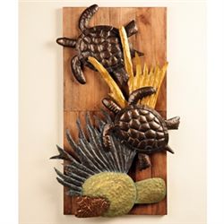 Turtle Sculpture Wall Plaque