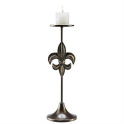 Fleur De Lis Pillar Candle Stick