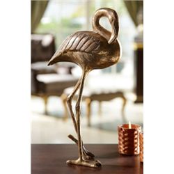 Cast Iron Flamingo Sculpture