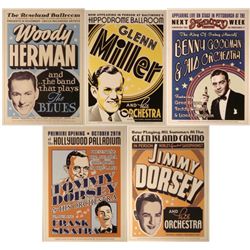 5 Old Jazz Concert Repro Posters Sinatra Dorsey Herman