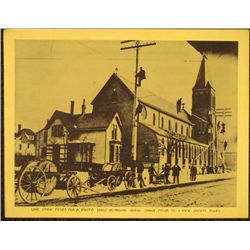 Vintage Photo- Line Crew Installing Aerial Cable