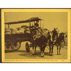 Vintage Photographic Print- Western Electric Wagon 1913