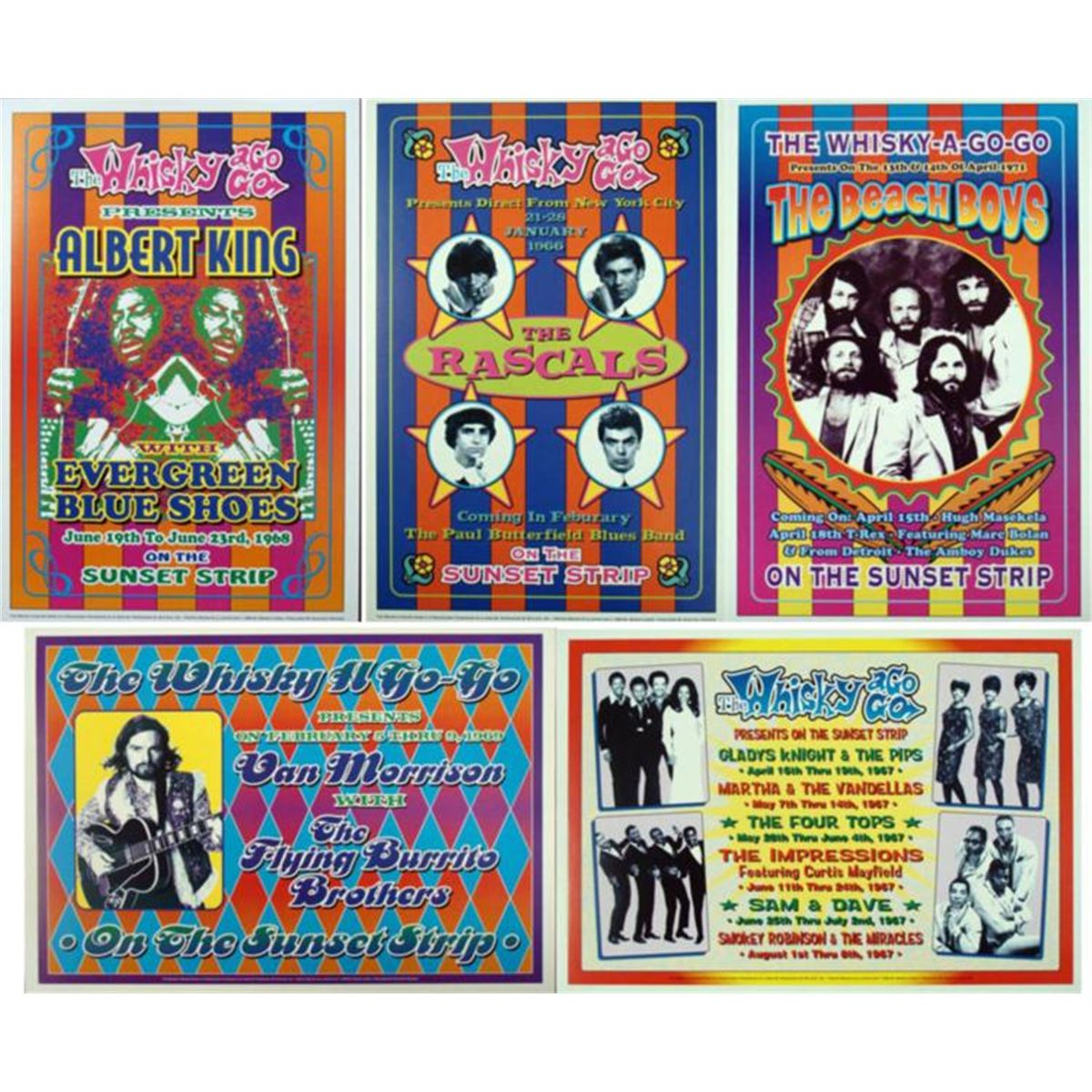 5 1960s Rock Concert Repro Posters Pop Motown 5-1960s-rock-concert-repro-posters-pop-motown