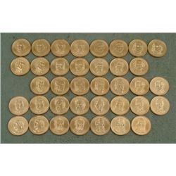 37 Coin Presidential Dollar Set UNC 2007-2011