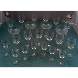 Set of 23 Swedish Crystal Wine Martini Shot Glassware