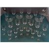 Image 1 : Set of 23 Swedish Crystal Wine Martini Shot Glassware