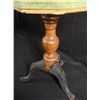 Image 2 : Vintage Wooden Stool w/ Cushion Octagonal Metal Legs