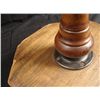 Image 3 : Vintage Wooden Stool w/ Cushion Octagonal Metal Legs