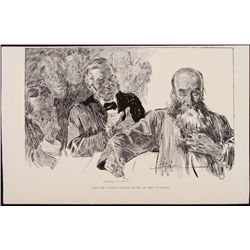Charles Gibson Orig Book Print 1896 Eccentric Relative