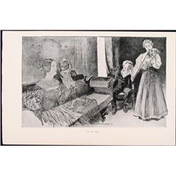 Charles Gibson Orig Book Print 1896 The Old Tune