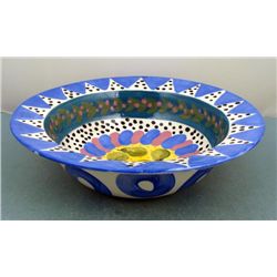 Lynn Morris Hand Painted Ceramic Pear Fruit Bowl