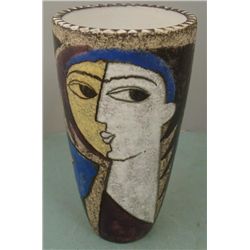 Picasso Womans Face Pottery Vase Sweden 4345