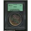 Image 1 : 1881-S S$1 MS66 PCGS.  Beautiful rainbow t...