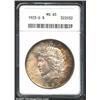 Image 1 : 1923-D S$1 MS65 ANACS.  The golden-brown p...