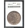 Image 1 : 1928-S S$1 MS64 ANACS.  Deeply toned in sh...