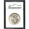 Image 1 : 1938-D 50C Boone MS66 ANACS.  The surfaces...